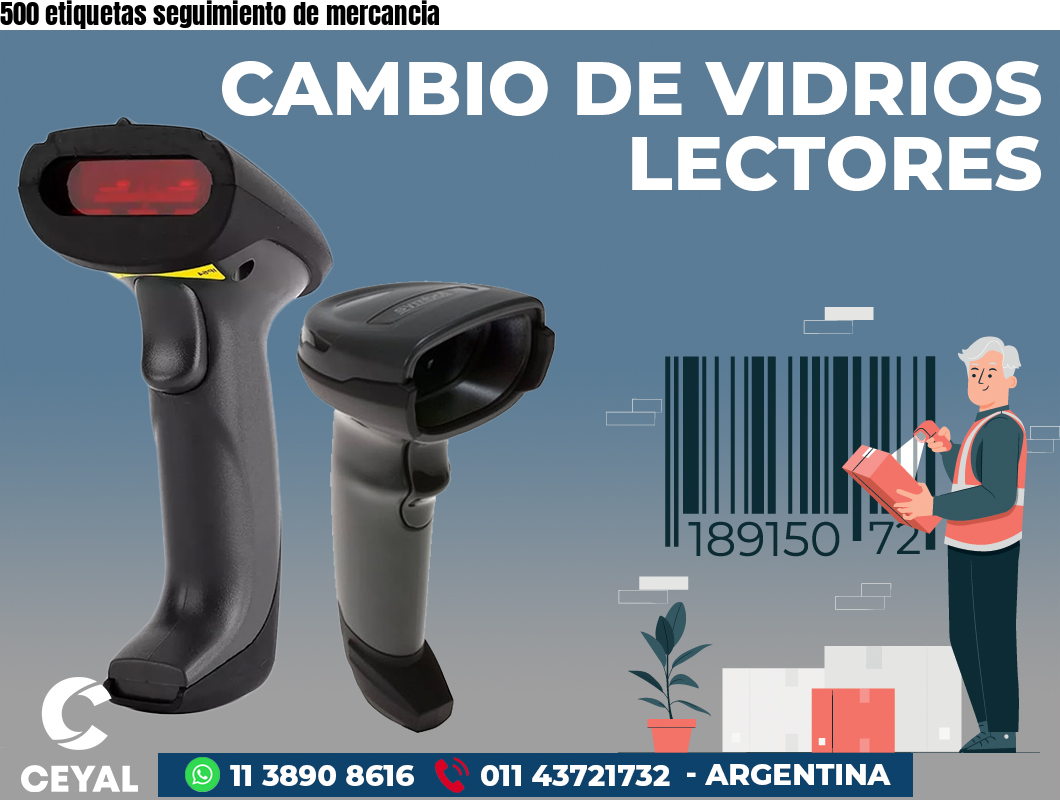 500 etiquetas seguimiento de mercancia