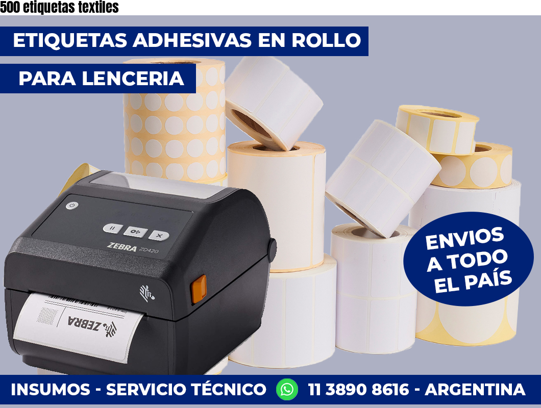 500 etiquetas textiles