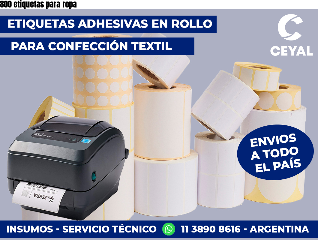 800 etiquetas para ropa