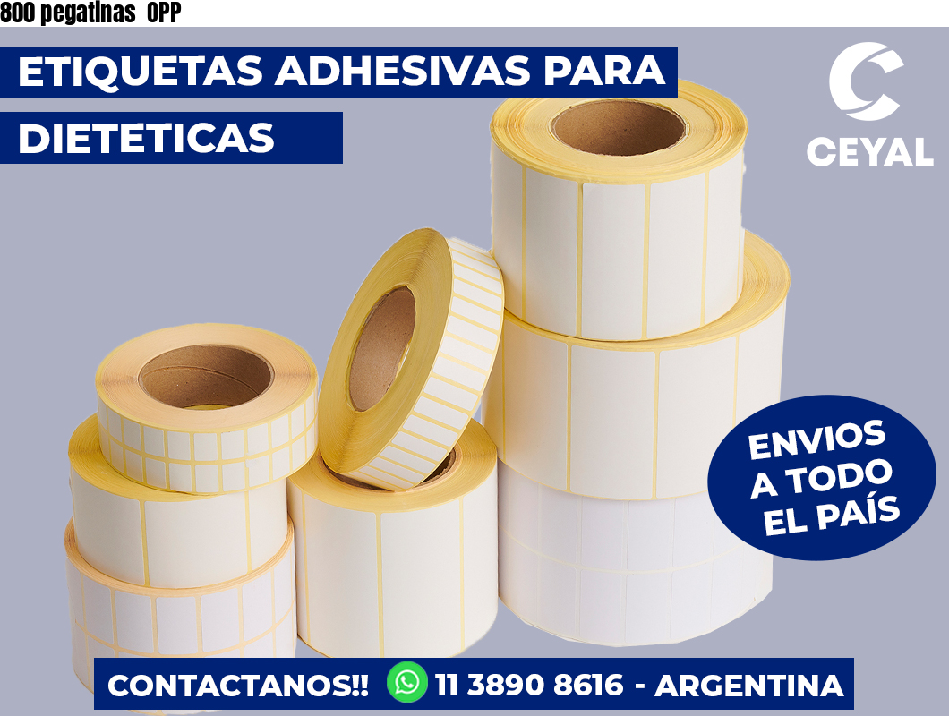 800 pegatinas  OPP