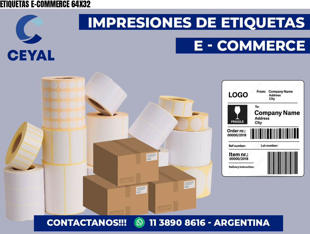 ETIQUETAS E-COMMERCE 64X32