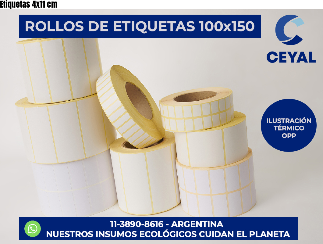 Etiquetas 4×11 cm