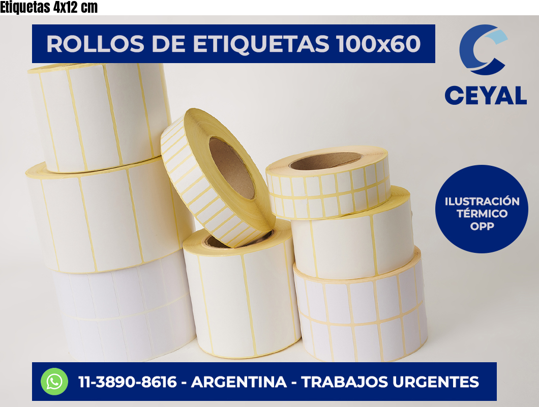 Etiquetas 4×12 cm