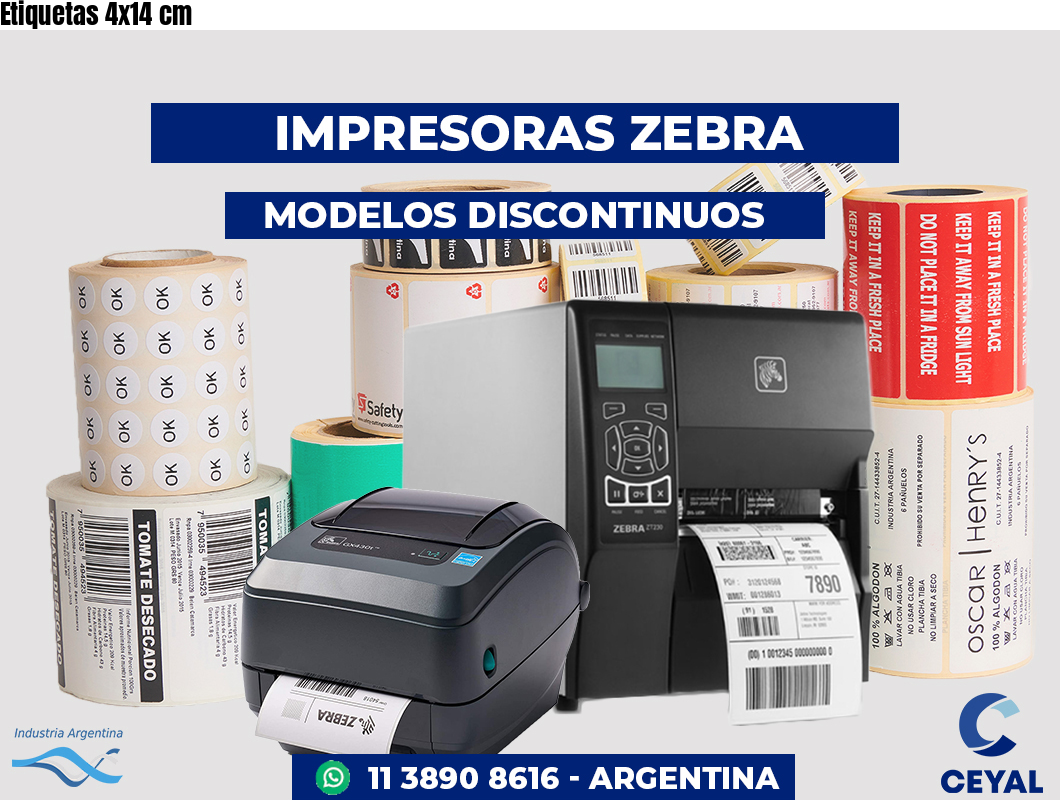 Etiquetas 4x14 cm