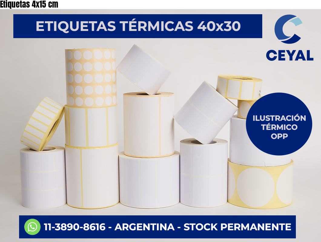Etiquetas 4×15 cm