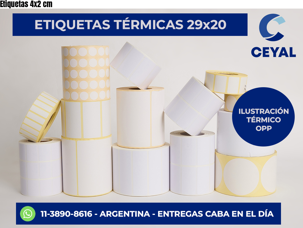 Etiquetas 4×2 cm
