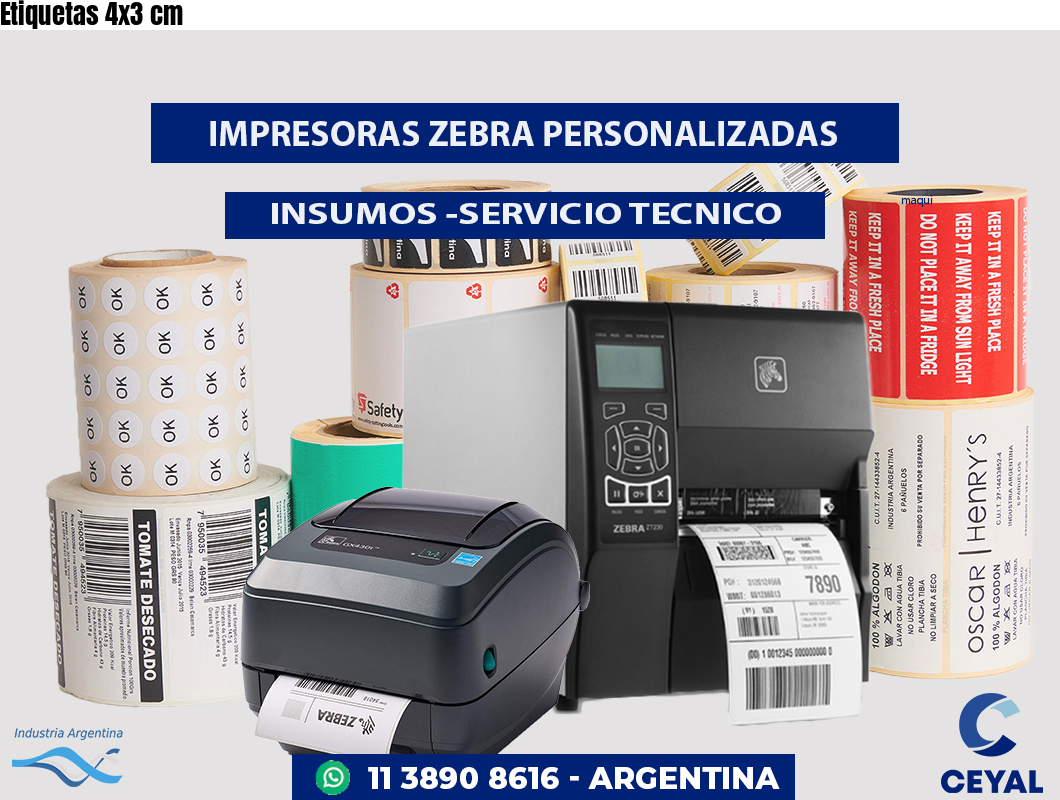 Etiquetas 4x3 cm