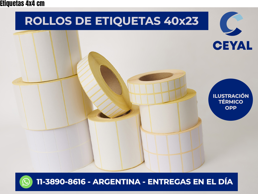 Etiquetas 4×4 cm