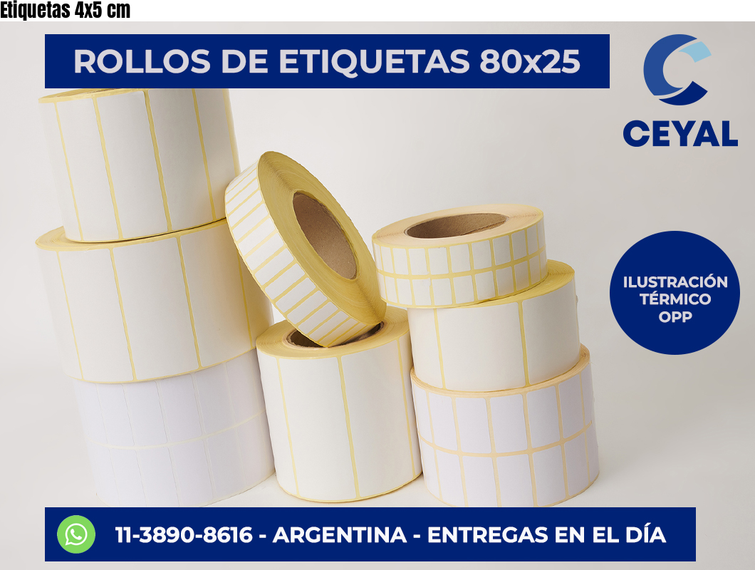 Etiquetas 4×5 cm