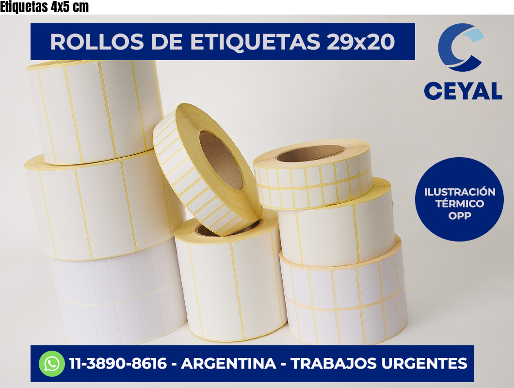 Etiquetas 4×5 cm