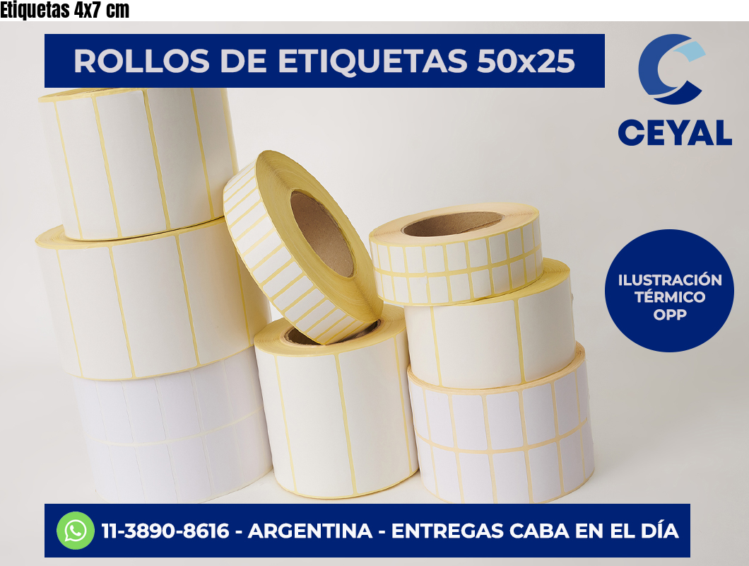 Etiquetas 4×7 cm