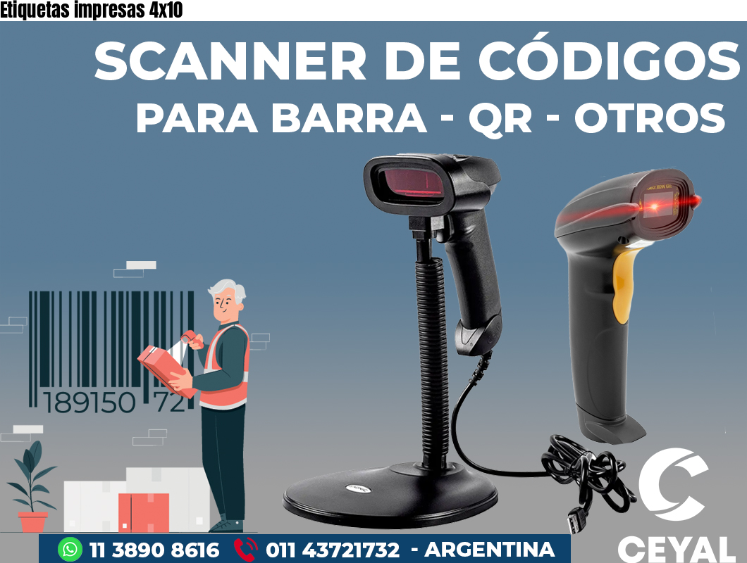Etiquetas impresas 4x10