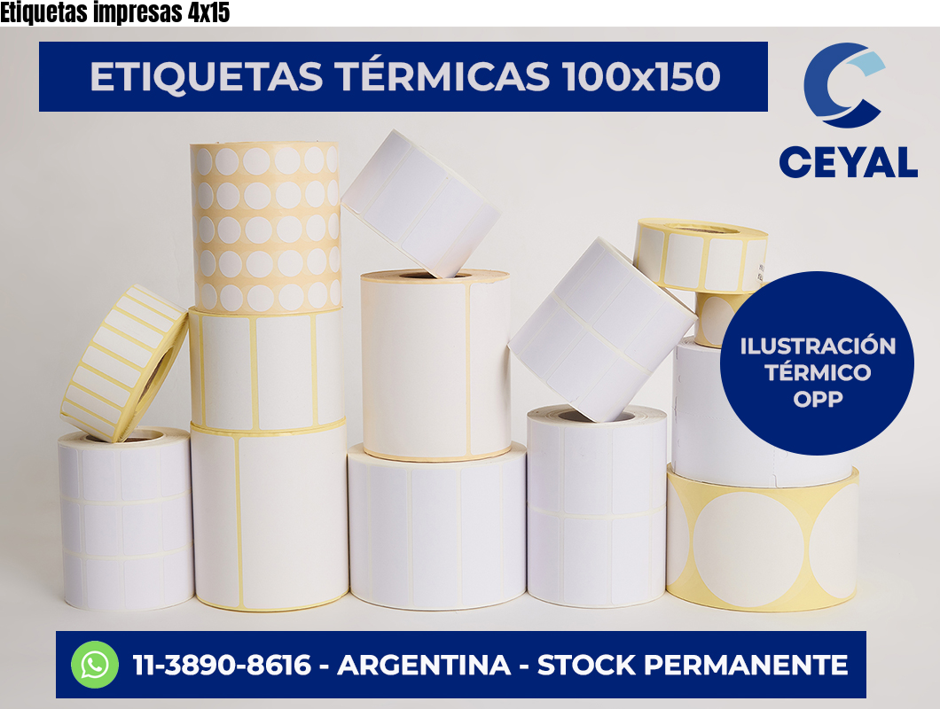 Etiquetas impresas 4×15
