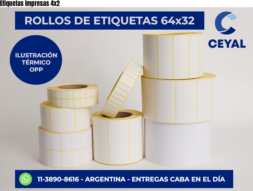 Etiquetas impresas 4×2