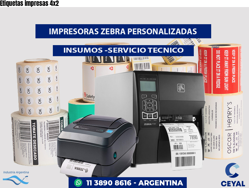 Etiquetas impresas 4x2