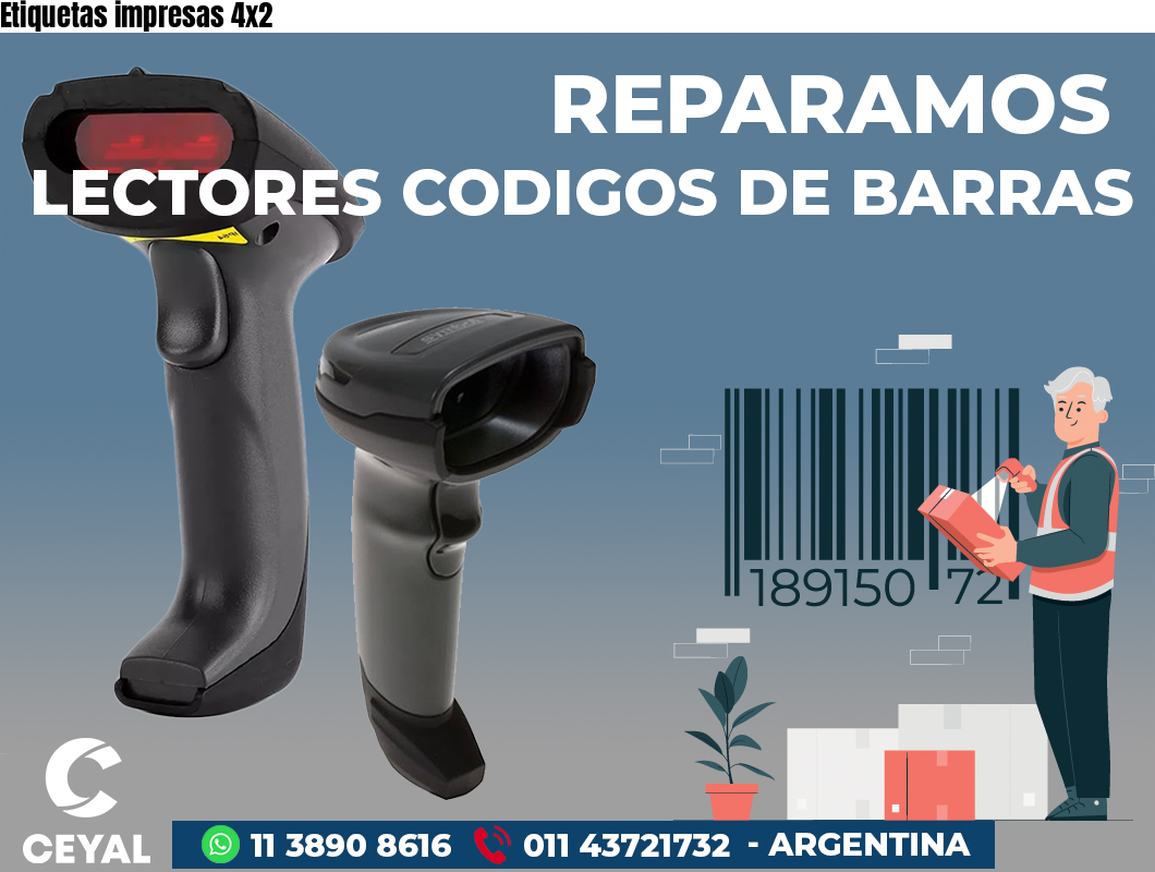 Etiquetas impresas 4x2