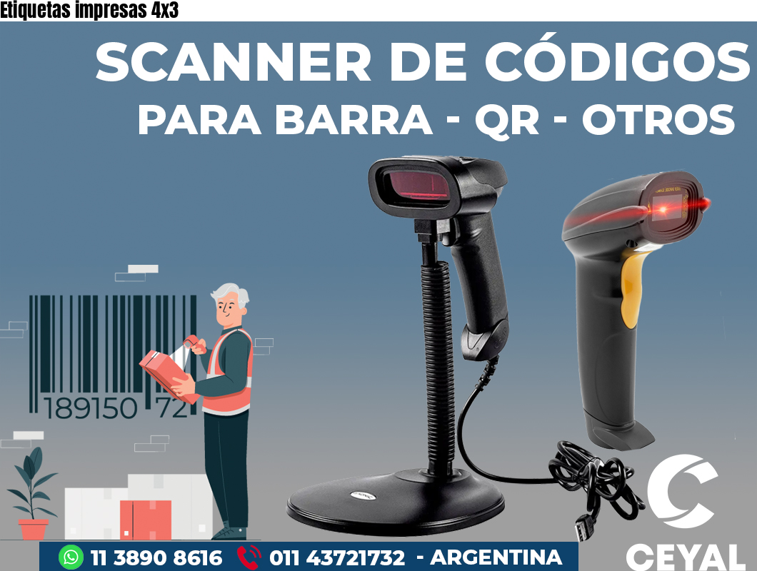 Etiquetas impresas 4x3