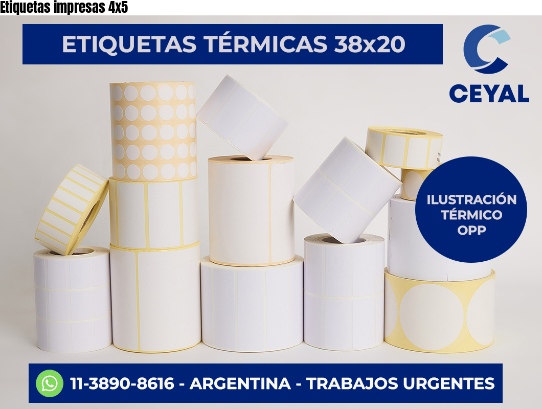 Etiquetas impresas 4×5