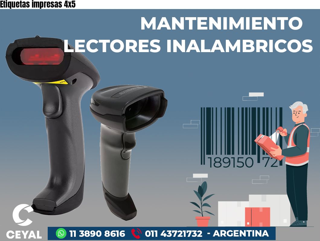 Etiquetas impresas 4x5