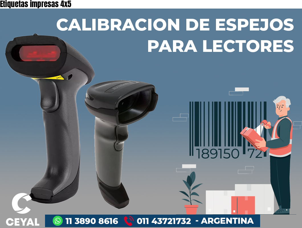 Etiquetas impresas 4x5