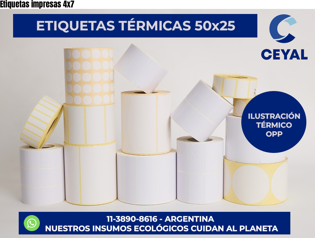 Etiquetas impresas 4×7