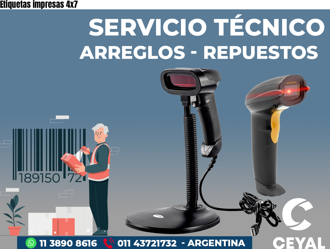 Etiquetas impresas 4x7