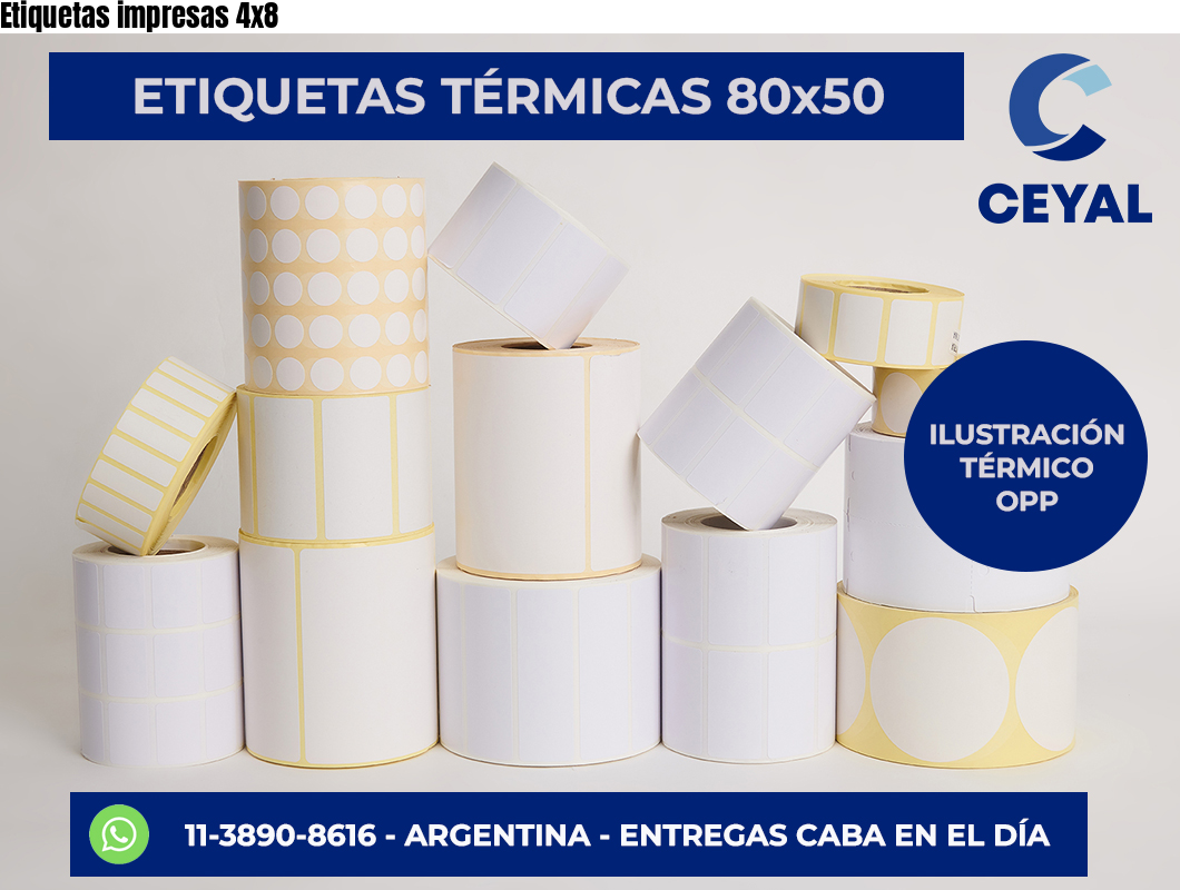 Etiquetas impresas 4×8