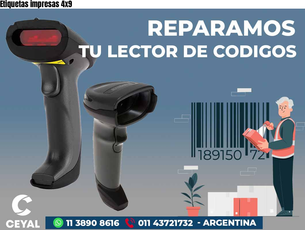 Etiquetas impresas 4x9