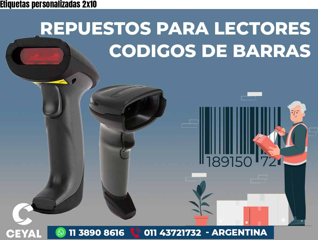 Etiquetas personalizadas 2x10