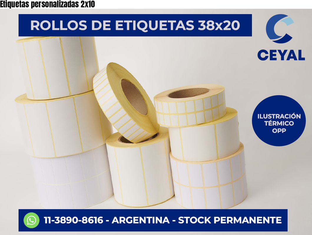 Etiquetas personalizadas 2×10