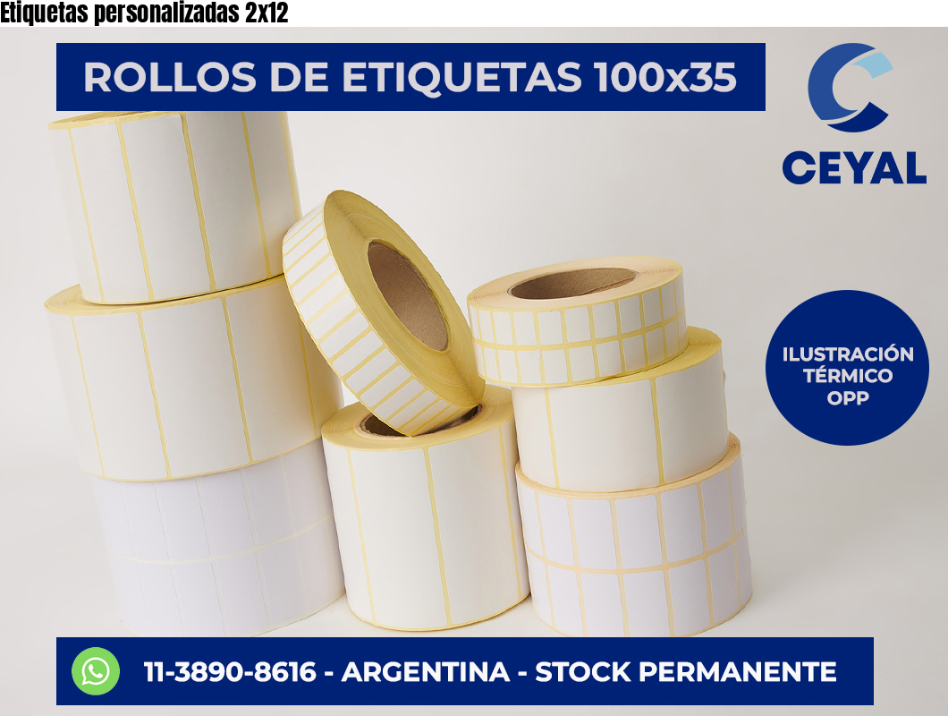 Etiquetas personalizadas 2×12
