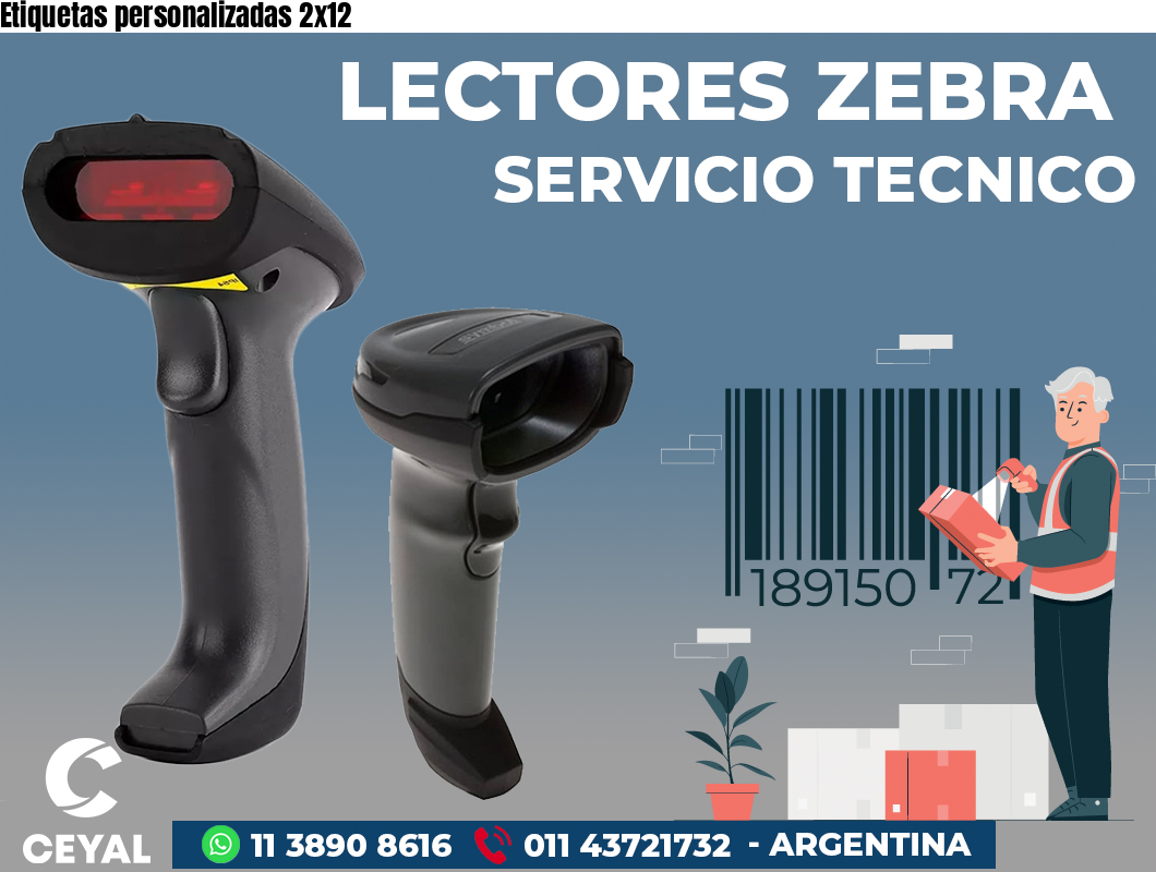 Etiquetas personalizadas 2x12