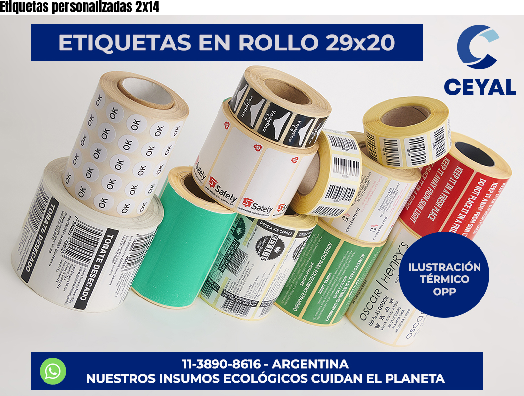 Etiquetas personalizadas 2×14