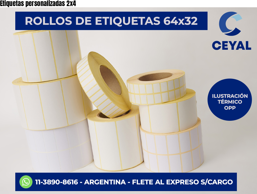 Etiquetas personalizadas 2×4