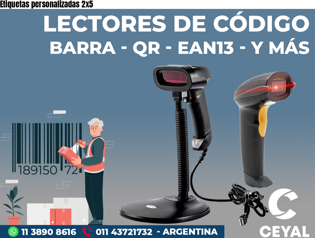 Etiquetas personalizadas 2x5