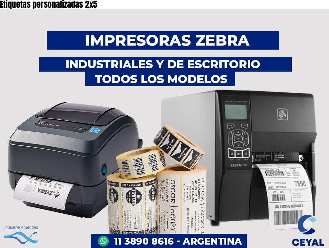Etiquetas personalizadas 2x5