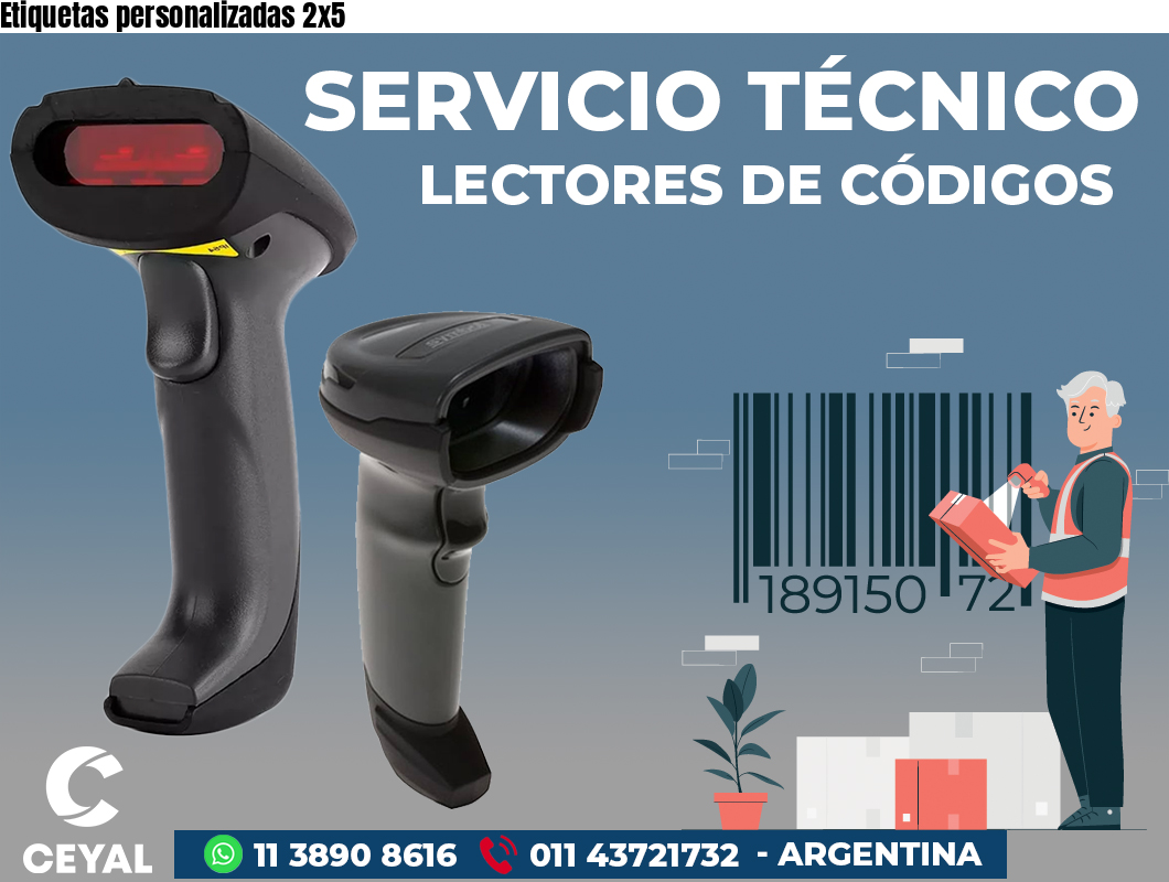 Etiquetas personalizadas 2x5