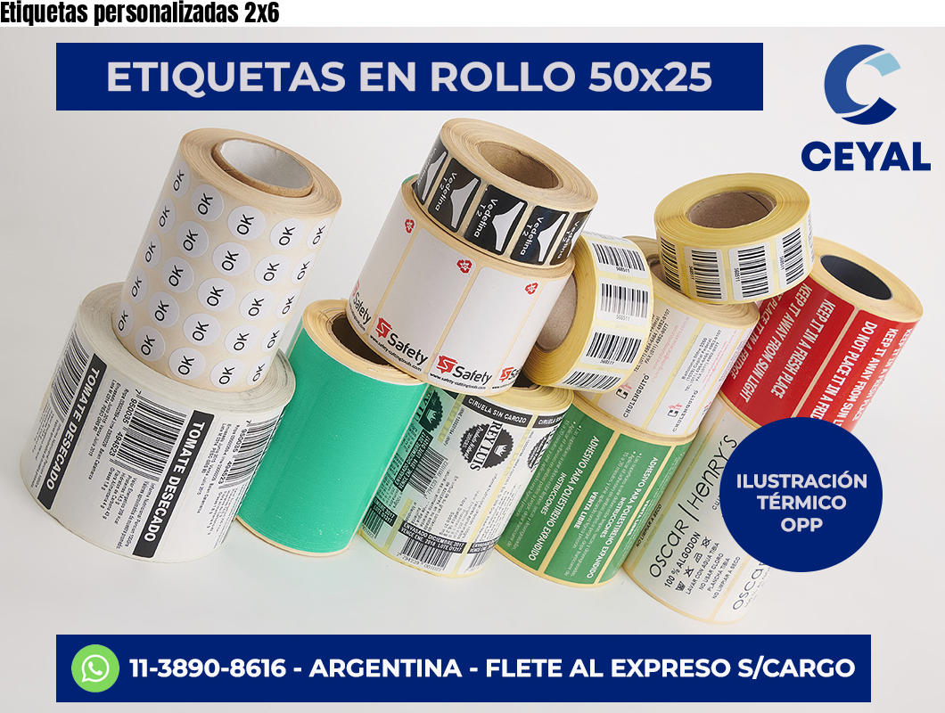 Etiquetas personalizadas 2×6