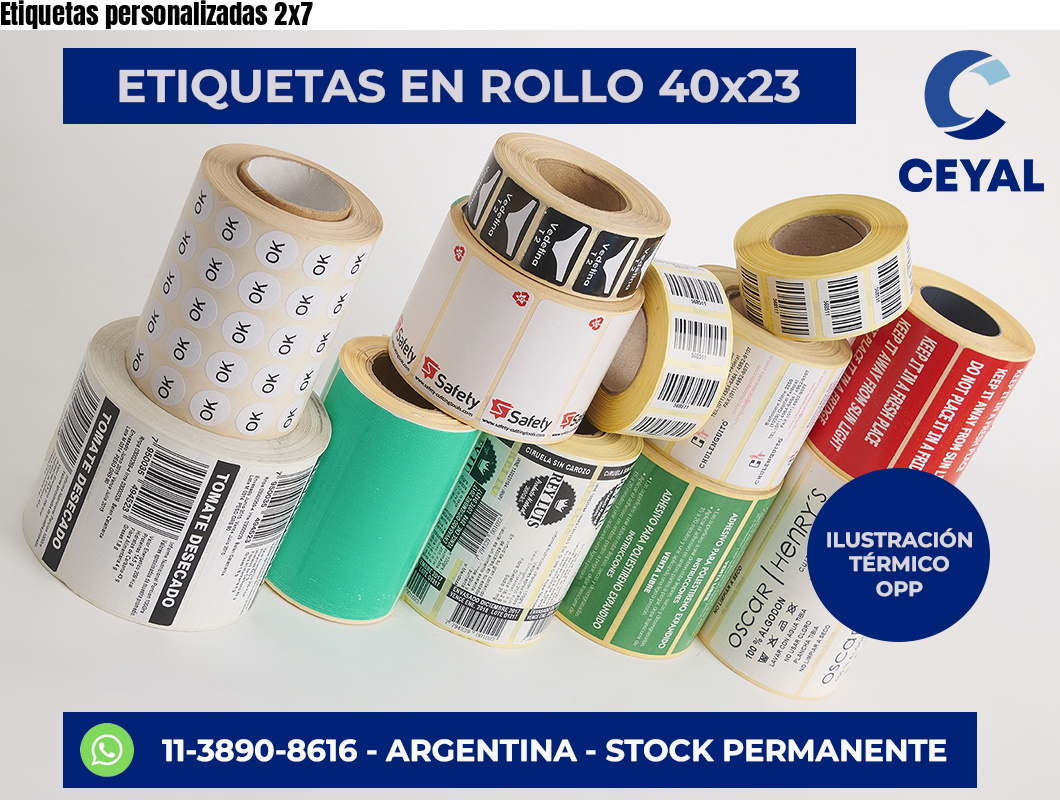 Etiquetas personalizadas 2×7