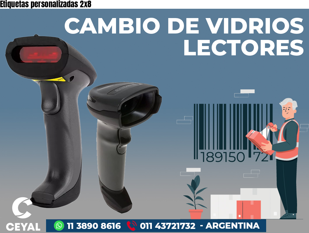 Etiquetas personalizadas 2x8