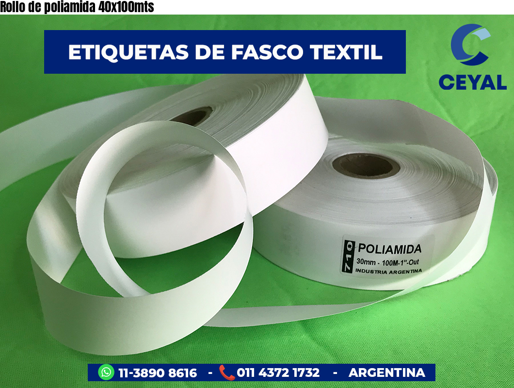 Rollo de poliamida 40x100mts
