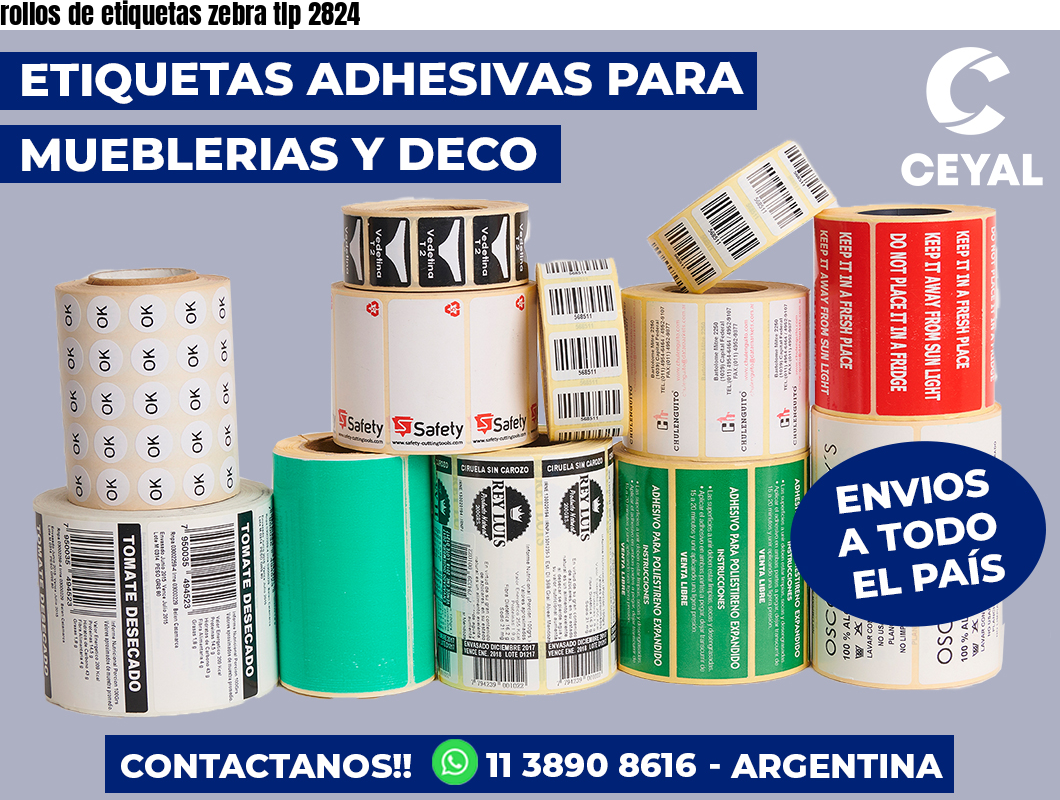 rollos de etiquetas zebra tlp 2824