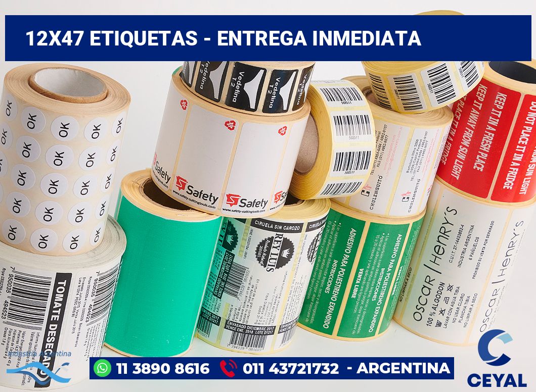 12x47 Etiquetas