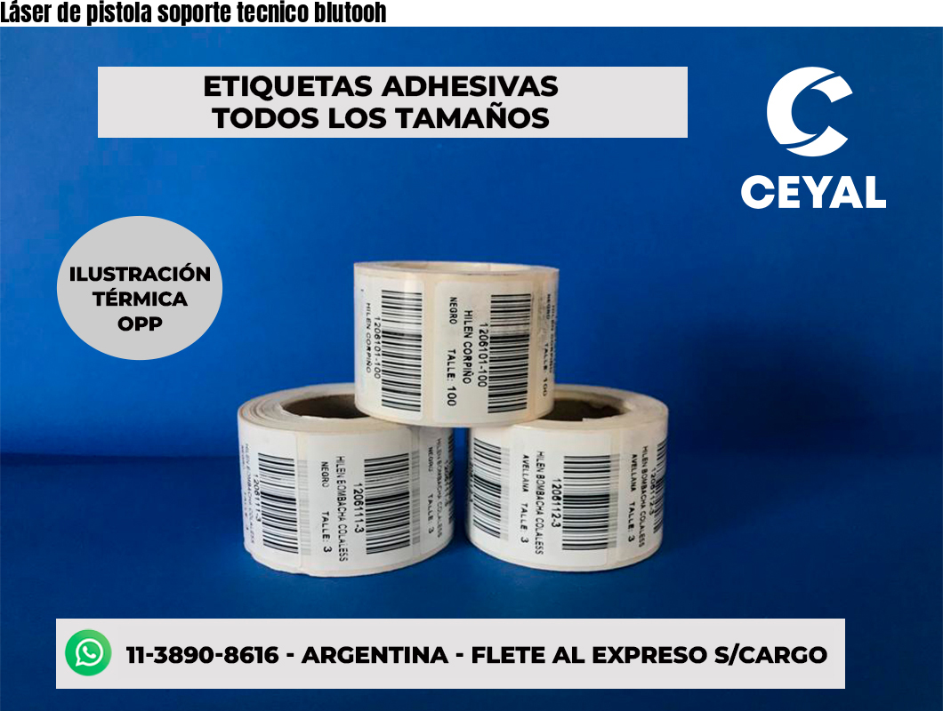 Láser de pistola soporte tecnico blutooh