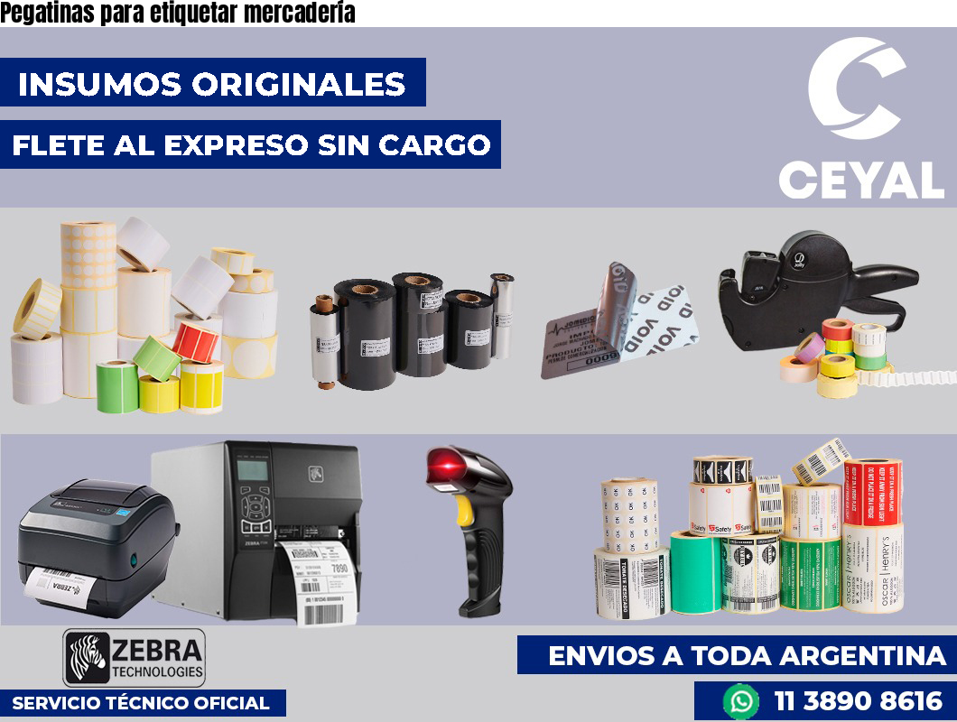 Pegatinas para etiquetar mercadería