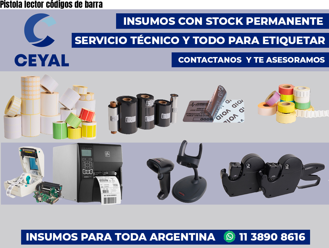 Pistola lector códigos de barra