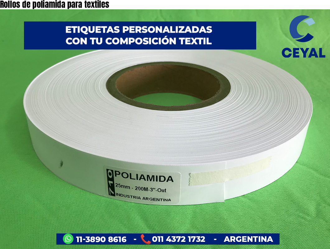 Rollos de poliamida para textiles