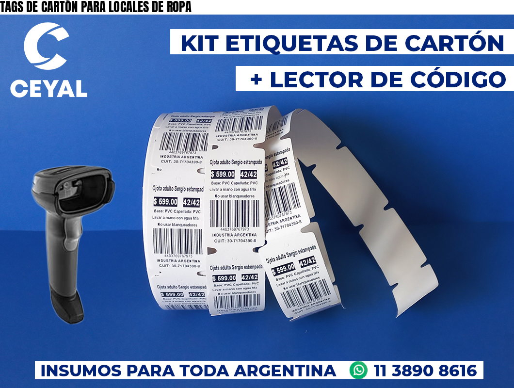 TAGS DE CARTÓN PARA LOCALES DE ROPA