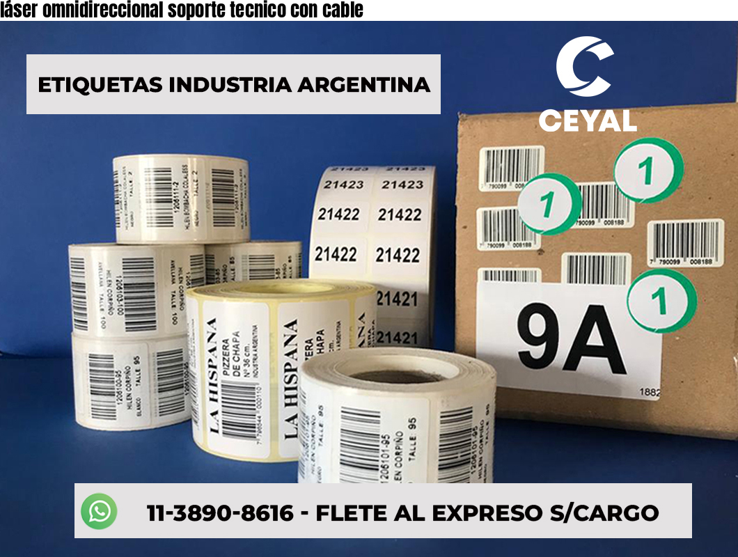 láser omnidireccional soporte tecnico con cable