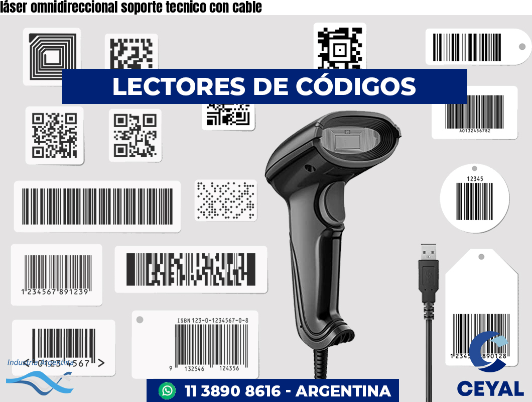 láser omnidireccional soporte tecnico con cable